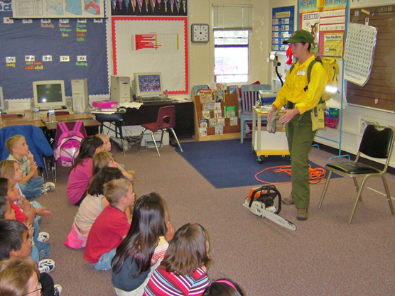 Amanda Shares Ranger Duties in the Classroom
