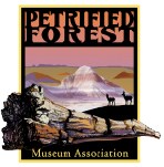 PFMA Logo includes badlands, a petrified log, and antelope in profile