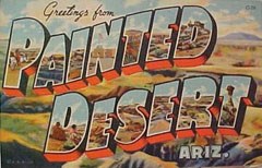 colorful postcard from the Painted Desert