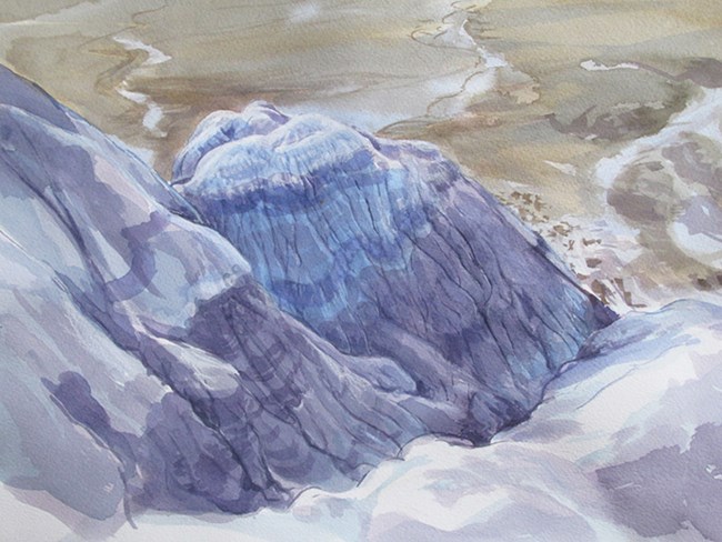 Blue Mesa, watercolor by Nancy Haver