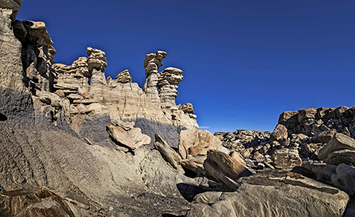 The Devil’s Playground portion of Petrified Forest National Wilderness Area featuring eroded hoodoos
