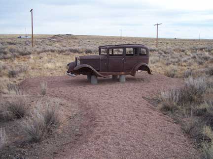 an old car along Historic Route 66