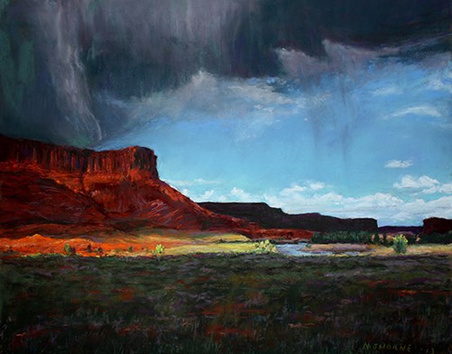 Noni Thorne's Red Butte Pastel Painting