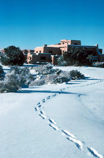 Painted Desert Inn National Historic Landmark in the Snow