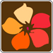orange and red wildflower symbol