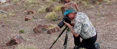 Wiewandt zooms in with his camera