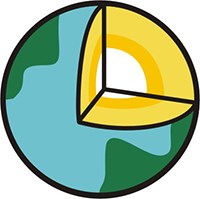 EarthCache logo with cross section of globe