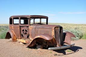 1932 Studebaker at Route 66 in Petrified Forest National Park
