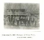 Men line up outside the Elkhorn Tavern