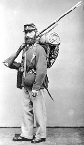 Civil War infantryman with gun