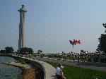 Boy Scouts Parade in front of Monument