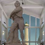 Perry's Statue inside the visitor center at Perry's Victory