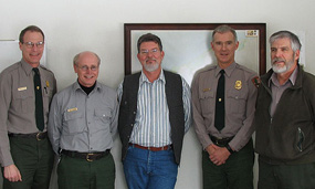 Chris Case, John Ochman, Gregg Bruff, Larry Hach, and Gary Vieth have been recognized for 30 years of service with the federal government. Congratulations!