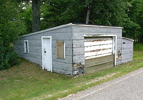 This old garage along Sand Point Road has fallen into disrepair and will be removed in 2007.