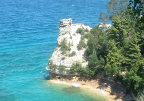 Miners Castle in the summertime