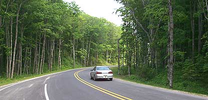 This section of Alger County Road H-58 near Grand Marais was paved in the 1990s.