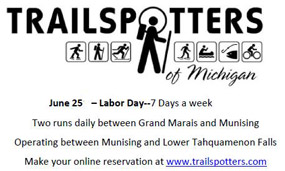 Trailspotters shuttle information