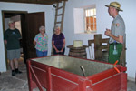 Ranger guides visitors through historic fort.