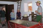 Ranger guides visitors through historic fort.