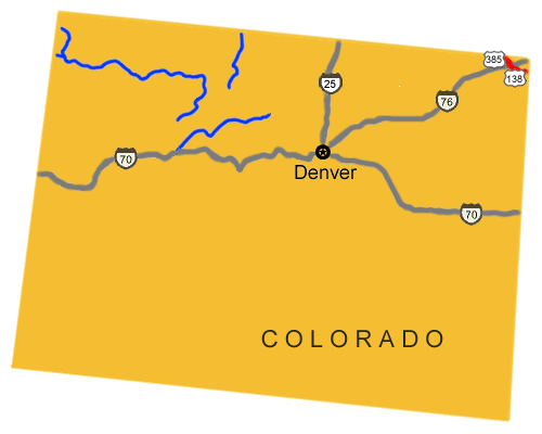 Map image showing the auto tour route driving directions across Colorado.