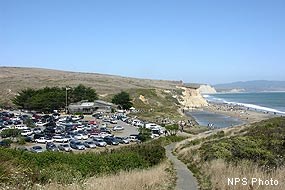 Drakes Beach Parking Lot on the Sunday of Labor Day Weekend 2008