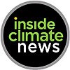The words "Inside Climate News" within a gray circle with a black background.