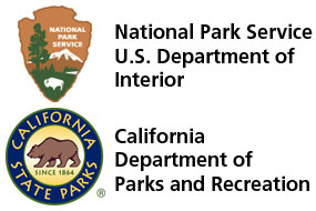 Logos of the National Park Service and the California State Parks