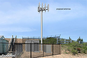 Image of Proposed Point Reyes Hill Verizon Wireless Antenna.