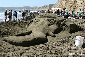 2008Sand Sculpture Contest: Adult/Family Group 1st Place Award Winner: Entry #40: Ganesh, by Peter Bridgman