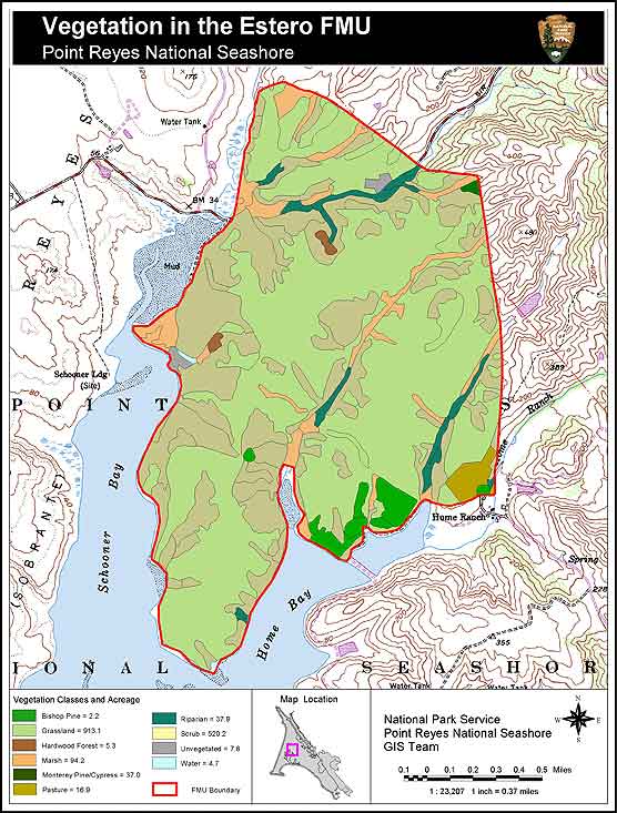Vegetation map of the Estero Fire Management Unit