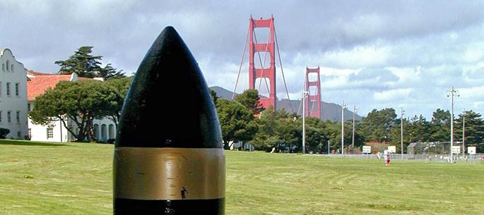 Fort Scott parade ground overlooking the Golden Gate Bridge