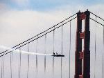 Blue Angel over Golden Gate Bridge