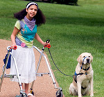 Lizzy with her assistance dog
