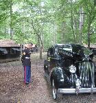 Checking out an antique car