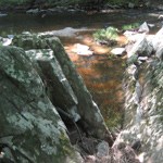 Geologic rock formation in Quantico Creek