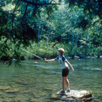 fishing by our stream