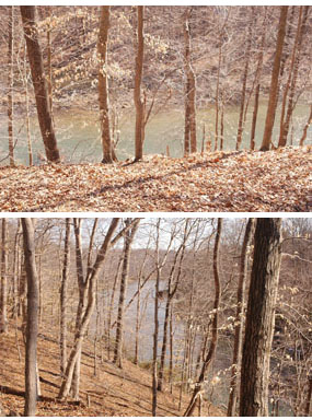 (Above) Chopawamsic Creek (Below) Chopawamsic Creek and Breckenridge Reservoir