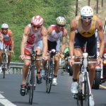 Ironman World Championship athletes in Pu`ukohola Heiau National Historic Site, October 8, 2011.