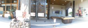 The Visitor Center contains exhibits, original artwork, movies , museum and bookstore.