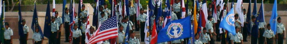 Junior Reserve Officer Training Corps on the steps of the Court of Honor