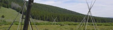 Big Hole National Battlefield teepee frames