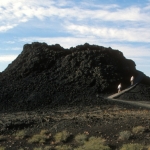 Hikers ascending a Spatter Cone