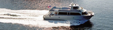 island packer boat on voyage to islands