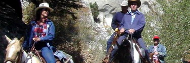 Equestrain Riders enjoying scenic City of Rocks