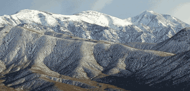 Panamint Mountains in winter