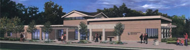 architectural rendering of Visitor Center at Little Rock Central High School