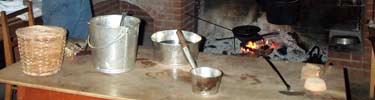 Items on the table in the fort's Kitchen
