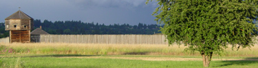 Image of the fort before a storm