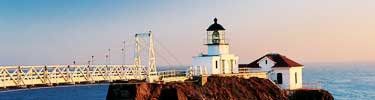 Point Bonita lighthouse at sunset