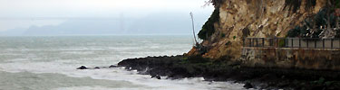 View of Oil Spill Around Alcatraz